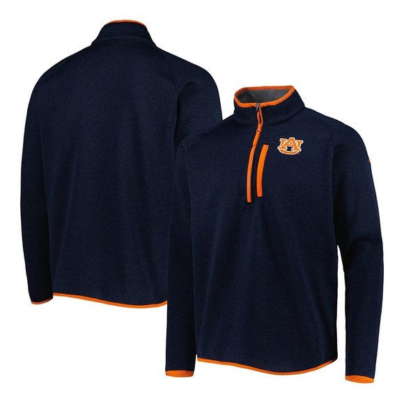 Columbia Auburn Tigers Canyon Point Raglan Half-Zip Pullover Men's Size XL NEW - Picture 1 of 4